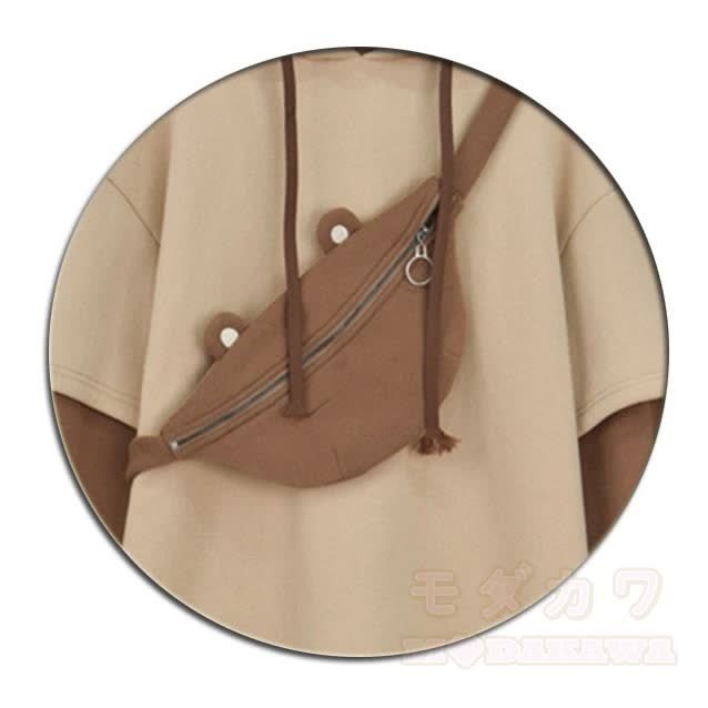 Cute Hooded Sweatshirt with Bear Shoulder Bag - image 4