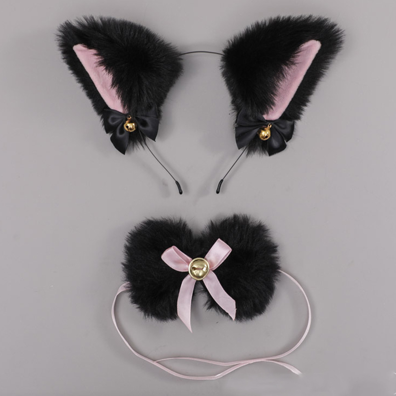 Fox Ears Headband Choker Cosplay Costume Accessory - D - One Size - image 9