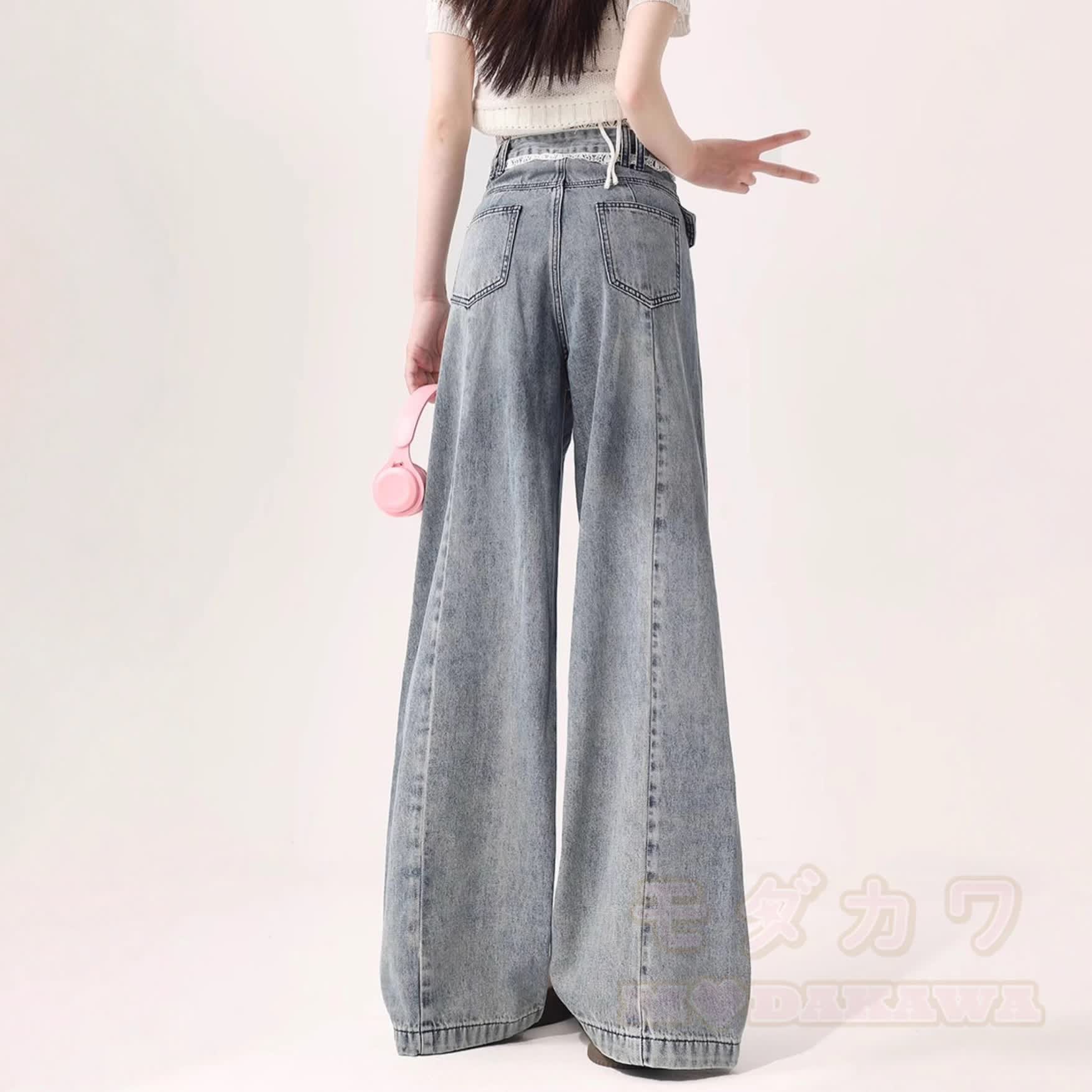 Maillard Hooded Knit Sweater and Shirt and Jeans Three Pieces Set - image 6