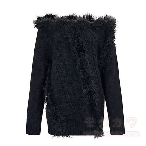 French Off-Shoulder Long Sleeves Knit Sweater - image 7