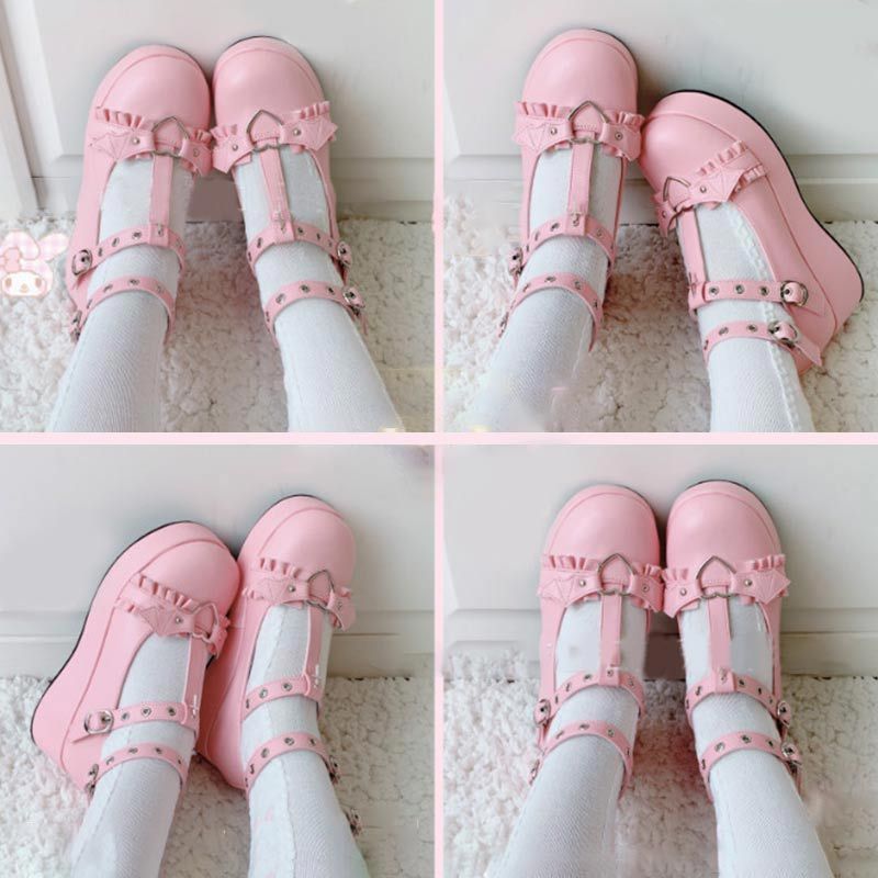 Vintage Platform Strap Buckle Lolita Mary Janes - image 7