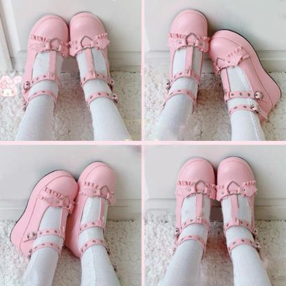 Vintage Platform Strap Buckle Lolita Mary Janes - image 7