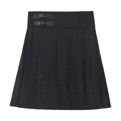 Vintage Buckle Embroidered Top Cami Skirt Panel Matching Outfit - Skirt - One Size - image 7
