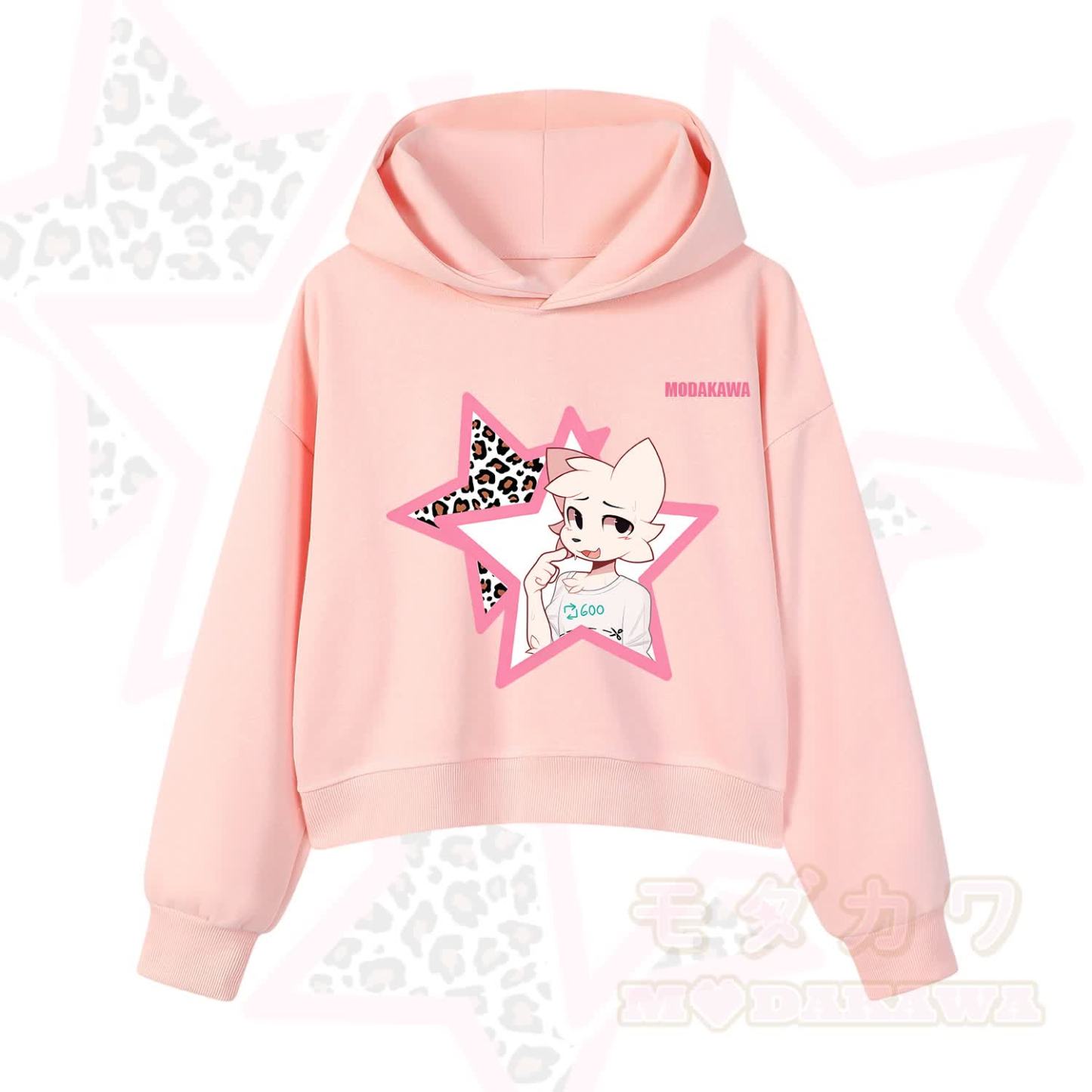  MODAKAWA X zarckets Kawaii Anime Fox Star Graphic Hoodie Sweatshirt - Pink - 3XL - image 6