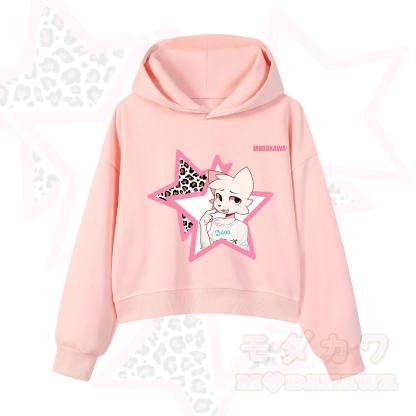  MODAKAWA X zarckets Kawaii Anime Fox Star Graphic Hoodie Sweatshirt - Pink - 3XL - image 6