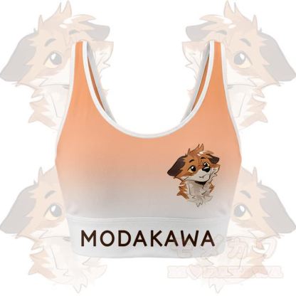 MODAKAWA X atka Fox Graphic Crop Tank Sport Top Shorts Bikini Matching Outfit - Orange Top - 5XL - image 5