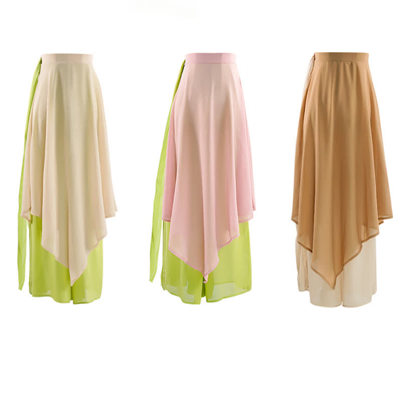 Vintage High Waist Lace Up Flowy Wide Leg Casual Pants - image 11