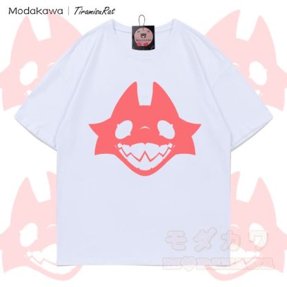 MODAKAWA X TiramisuRat Rat Face Graphic 100% Cotton T-shirt - White - 5XL - image 3