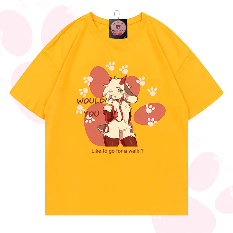 MODAKAWA X zarckets Goat Graphic 100% Cotton T-shirt - Bright yellow - 5XL - image 18