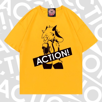 MODAKAWA X zarckets ACTION Goat Graphic 100% Cotton T-shirt - Bright yellow - 5XL - image 18