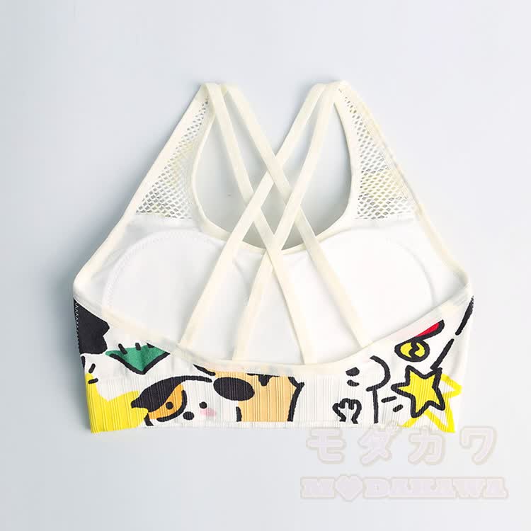 Cartoon Puppy Star Graphic Cross Back Sports Top Shorts Matching Outfit - image 6
