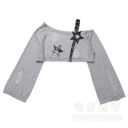 Gothic Sheer Mesh Top Plaid Dress Two Pieces Set - image 7