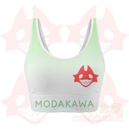 MODAKAWA X TiramisuRat Rat Graphic Gradient Sports Bra Top Leggings Matching Outfit - Green Top - 5XL - image 5