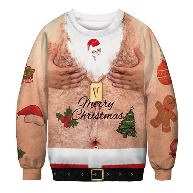 Christmas Funny Ugly 3D Print Crewneck Unisex Sweatshirt - E - 6XL - image 6