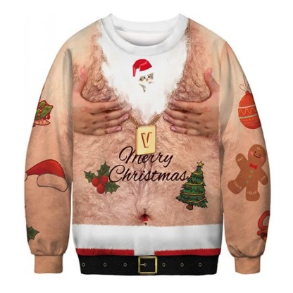Christmas Funny Ugly 3D Print Crewneck Unisex Sweatshirt - E - 6XL - image 6