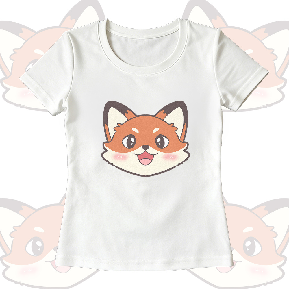 Fox Graphic U-Neck T-shirt Wide Leg Pants Modakawa Matching Outfit - White T-shirt - XL - image 3