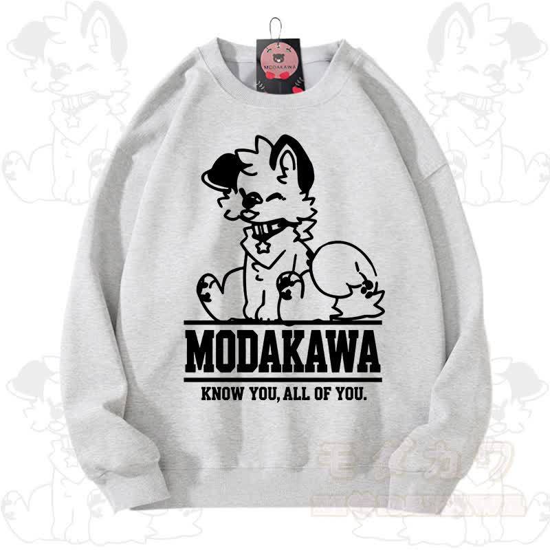 MODAKAWA X popipeko Kawaii Puppy Graphic Unisex Sweatshirt - Light and Dark Gray - 3XL - image 9