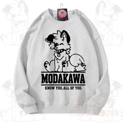 MODAKAWA X popipeko Kawaii Puppy Graphic Unisex Sweatshirt - Light and Dark Gray - 3XL - image 9