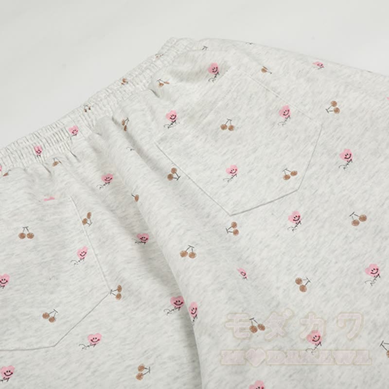 High Quality Durable Press Stripe Long Sleeve Top Floral Embroidery Pants Two Pieces Set - image 14