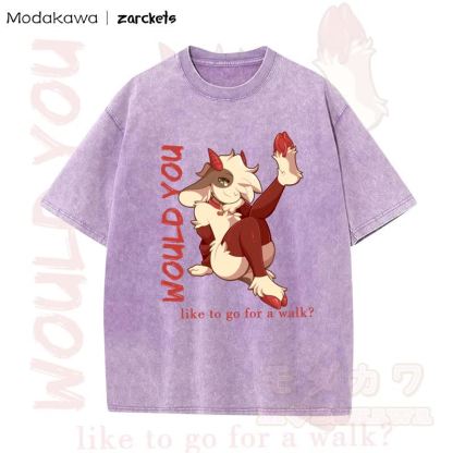 MODAKAWA X zarckets WOULD YOU Sheep Print Washed T-shirt - Purple - 5XL - image 6