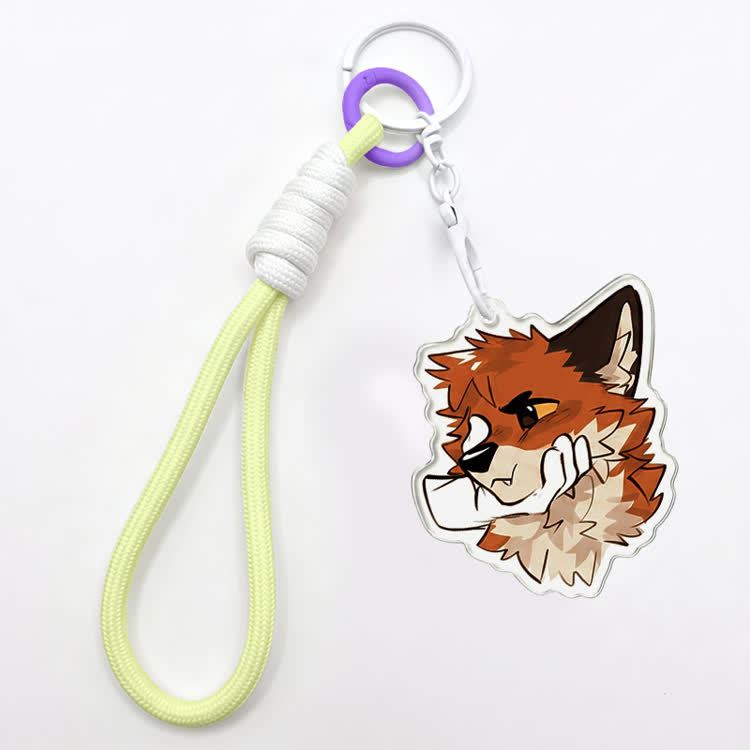 MODAKAWA X atka Pinching Fox Keychain Birthday Gift - Green - image 6