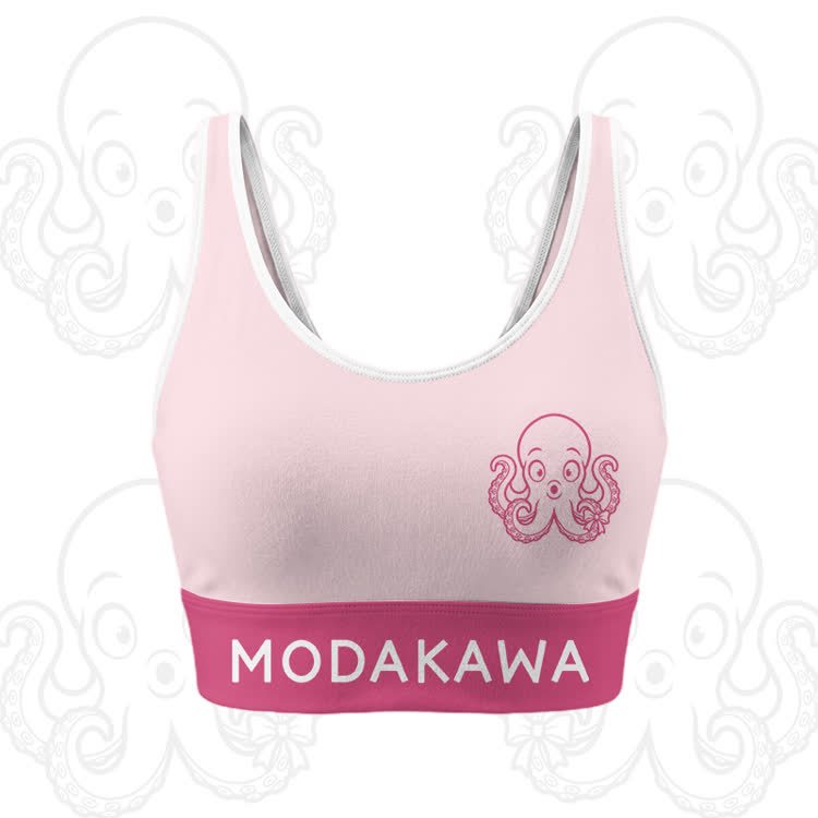 Octopus Graphic Crop Tank Sport Top Shorts Modakawa Matching Outfit - Pink Top - 5XL - image 6