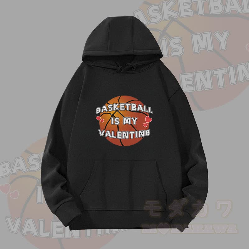 MODAKAWA BASKETBALL IS MY VALENTINE Graphic Heavyweight Hoodie - Black - 2XL - image 4