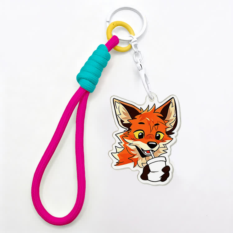 MODAKAWA X atka Drinking Fox Keychain Birthday Gift - Dark Purple - image 8