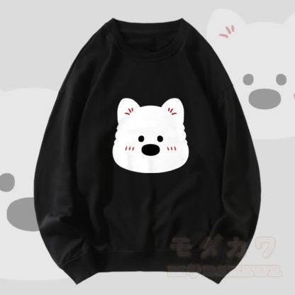 MODAKAWA Cute Bear Graphic Unisex Sweatshirt - Black - 5XL - image 3