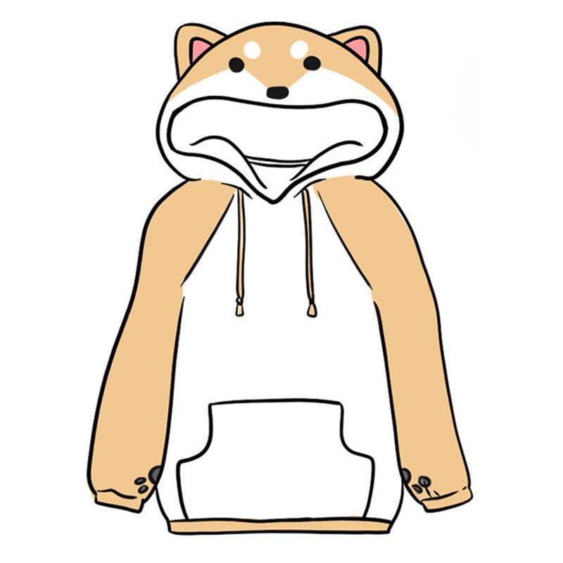 Girlfriend Boyfriend Japanese Shiba Inu Dog Cartoon Hoodie - image 8