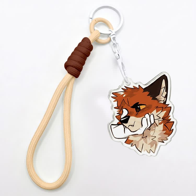 MODAKAWA X atka Pinching Fox Keychain Birthday Gift - Apricot - image 5