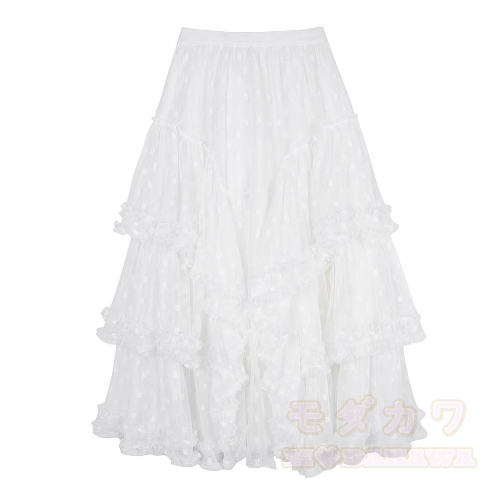 American Style Sweatshirt And White Lace Skirt Two Pieces Set - image 6