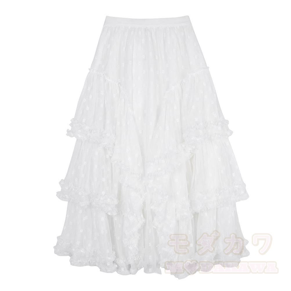 American Style Sweatshirt And White Lace Skirt Two Pieces Set - image 6