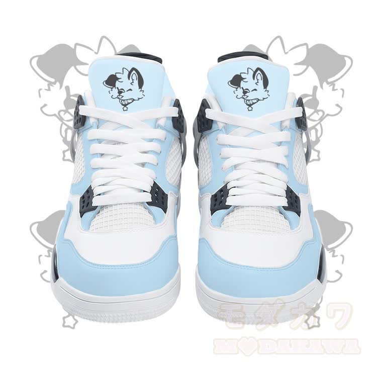 MODAKAWA X popipeko Puppy Graphic Lace Up Sports Air Cushion Shoes - Blue - 48 - image 8