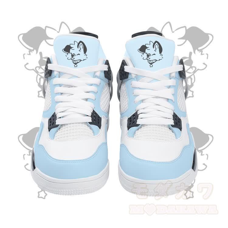 MODAKAWA X popipeko Puppy Graphic Lace Up Sports Air Cushion Shoes - Blue - 48 - image 8