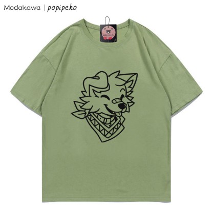 MODAKAWA X popipeko Puppy Print T-shirt - Green - 5XL - image 4