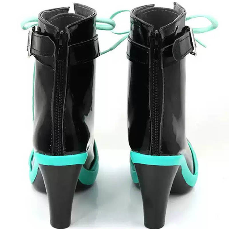 Lace-Up Belt Buckle High Heel Boots - image 4