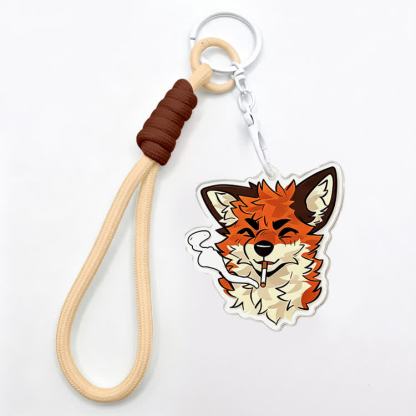 MODAKAWA X atka Smoking Fox Keychain Birthday Gift - Apricot - image 5
