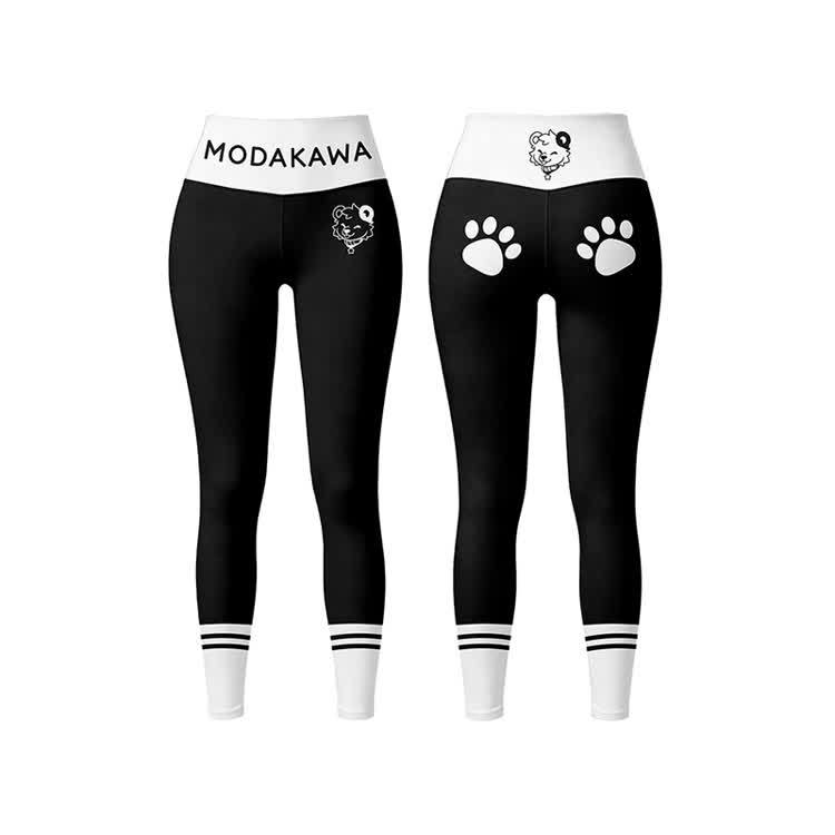 Puppy Graphic Sports Bra Top Leggings Modakawa Matching Outfit - Black Leggings - 5XL - image 9