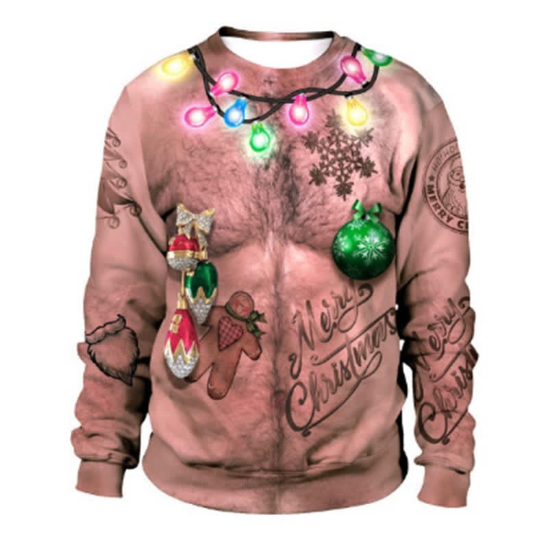 Christmas Funny Ugly 3D Print Crewneck Unisex Sweatshirt - F - 6XL - image 7