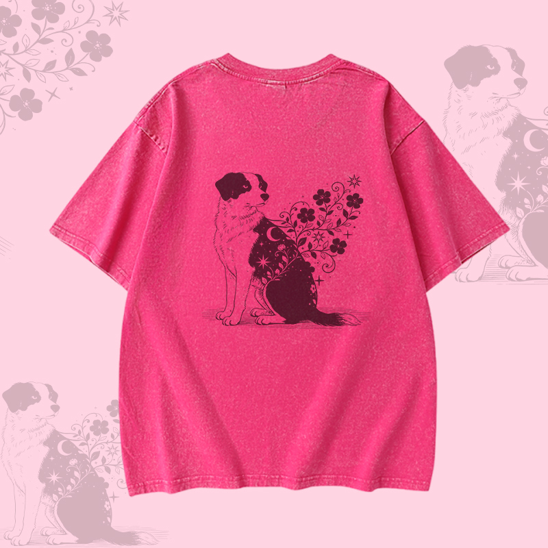 Puppy Graphic Modakawa Unisex Vintage Washed T-shirt - image 6