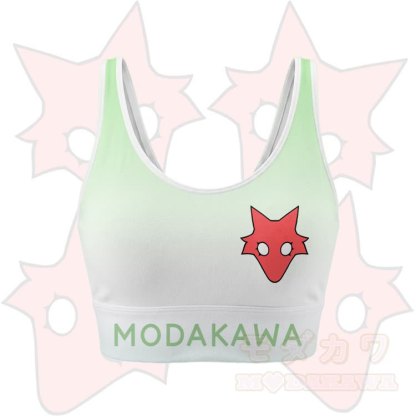 MODAKAWA X TiramisuRat Rat Graphic Gradient Sports Bra Top Leggings Matching Outfit - Green Top - 5XL - image 5
