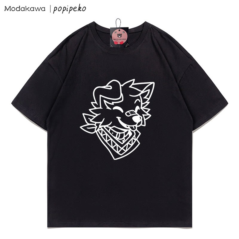 MODAKAWA X popipeko Puppy Print T-shirt - Black - 5XL - image 3