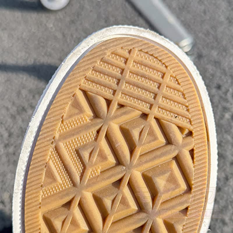 Vintage High Top Canvas Strap Lace Up Stacked Sole Boots - image 10