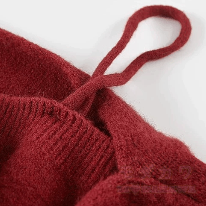 Off Shoulder Knit Cover Up with Sweater Cami - image 5