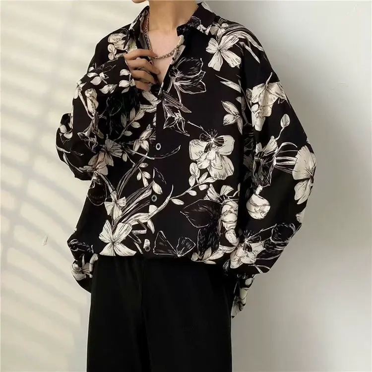 Men's Vintage Print Long Sleeve Button-Up Shirt - Multicolor AB - 3XL - image 29