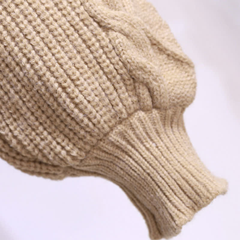 V-neck Cardigan Sweater Bow Tie Shirt Pleated Skirt Three Pieces Set - image 9