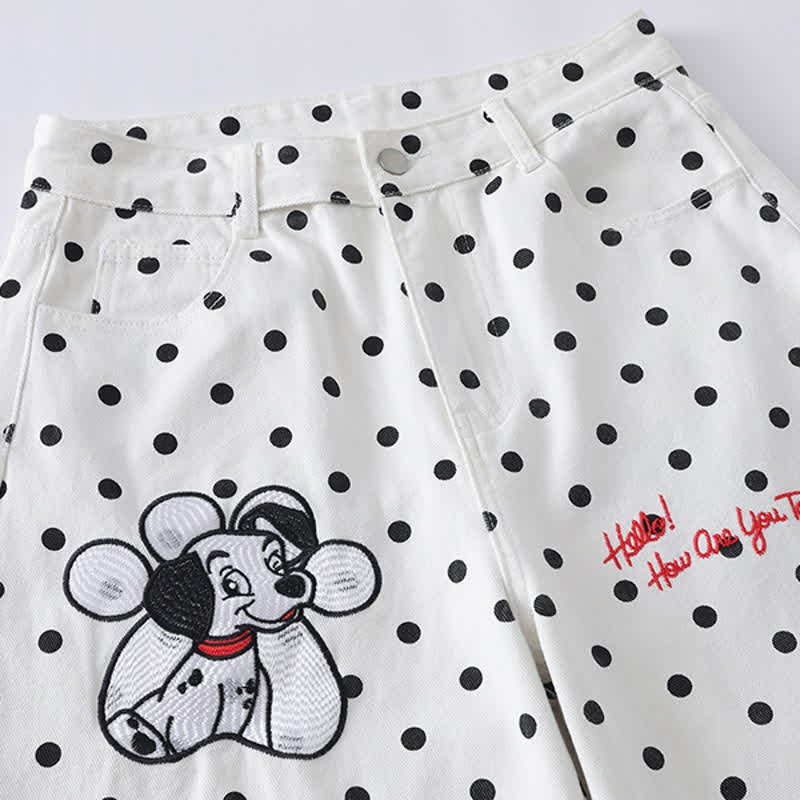  High Quality Durable Press Polka Dot Bow Zip Up Hoodie Dog Embroidery Pants Two Pieces Set - image 15