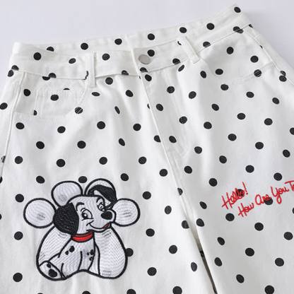  High Quality Durable Press Polka Dot Bow Zip Up Hoodie Dog Embroidery Pants Two Pieces Set - image 15