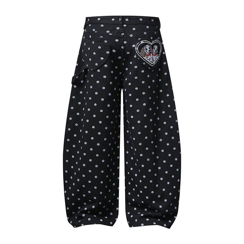  High Quality Durable Press Polka Dot Bow Zip Up Hoodie Dog Embroidery Pants Two Pieces Set - image 10